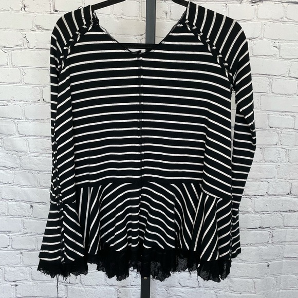 Free People Women's Tangerine Tee Stripe - Picture 3 of 5